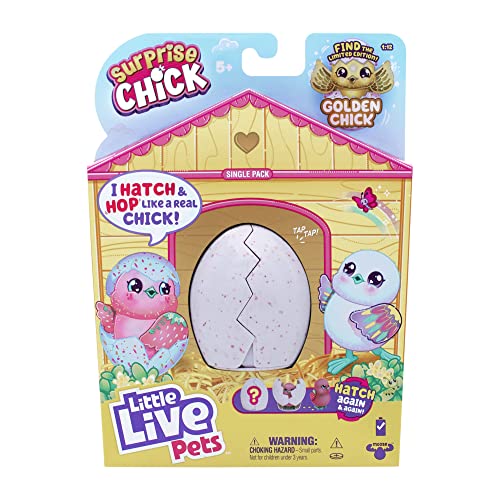 Little Live Pets| Surprise Chick| Cute Interactive Collectible Toy Chick Chirps & Taps| Hatches Out Of Egg & Hops About