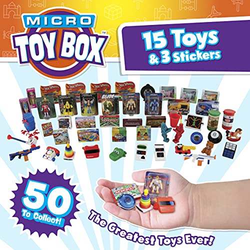 Micro Toybox COLLECTABLES 15 pack- STYLES VARY mini toys to collect, swap, display with surprise pack design 5 toys inside 5101-15