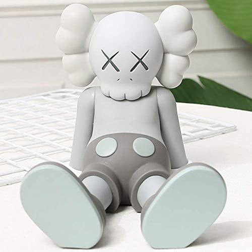 Akls 6" 15cm Prototype Lying K A W S OriginalFake Companion Model Art Toys Action Figure Collectible Model Toy (Gray)