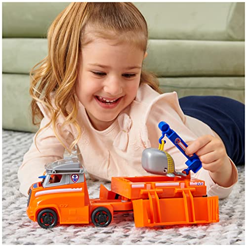 Paw Patrol, Big Truck Pups Zuma Transforming Toy Truck with Collectible Action Figure, Kids Toys for Ages 3 and up