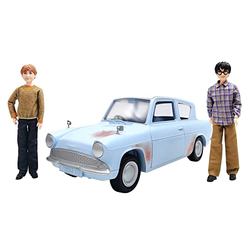 ​Harry Potter Harry & Ron's Flying Car Adventure, with Ford Anglia Car, Harry Potter & Ron Weasley Dolls, Collectible Toy for 6 Year Olds & Up, HHX03