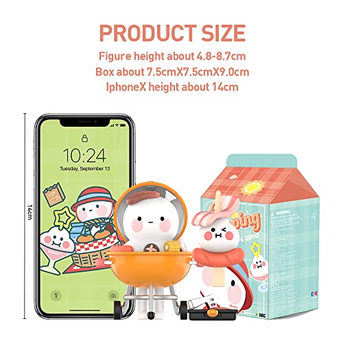 POP MART BOBO & COCO Go Camping Series Exclusive Action Figure Box Toy Popular Collectible Art Toy Cute Figure Creative Gift, for Christmas Birthday Party Holiday