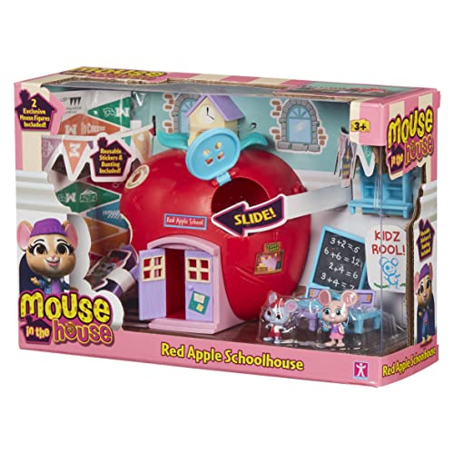 Character Options 07393 Millie & Friends Mouse in The Red Apple Schoolhouse, Collectable Toys, Playset, Imaginative Play, Gift for 3-7 Year Old