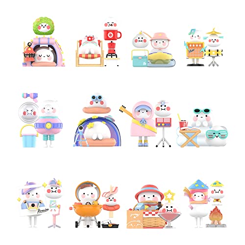 POP MART BOBO & COCO Go Camping Series Exclusive Action Figure Box Toy Popular Collectible Art Toy Cute Figure Creative Gift, for Christmas Birthday Party Holiday