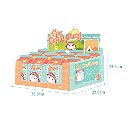 POP MART BOBO & COCO Go Camping Series Exclusive Action Figure Box Toy Popular Collectible Art Toy Cute Figure Creative Gift, for Christmas Birthday Party Holiday