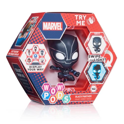 WOW! PODS Avengers Collection - Wakanda Forever Black Panther | Superhero Light-Up Bobble-Head Figure | Official Marvel Collectable Toys & Gifts