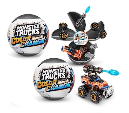 5 Surprise 77423 Monster Truck Series 3 Colour Change (2 Pack) Mystery Capsule Real Miniature Brands Collectible Toy