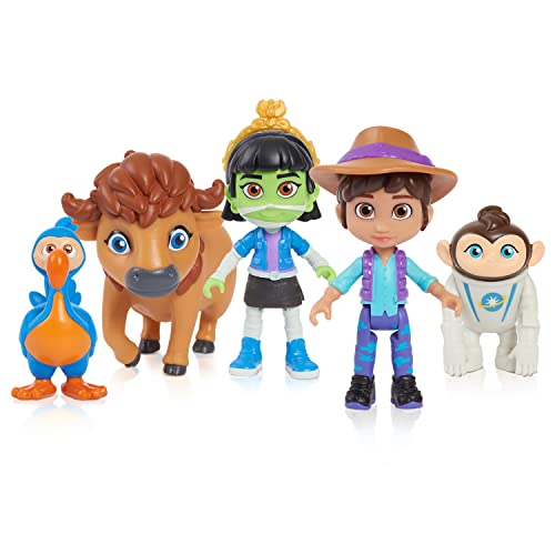 Just Play Netflix Ridley Jones Collectible Figure Set, 5-Pack of Ridley Jones and Friends Figures, Ismat The Mummy, Peaches The Space Monkey, Dudley The Dodo, Fred The Bison, Kids Toys for Ages 3 Up