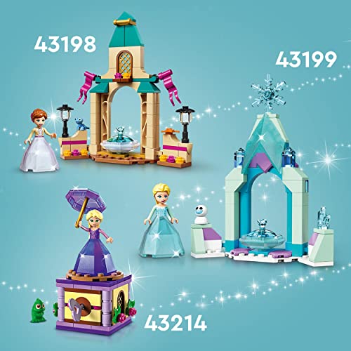 LEGO 43214 Disney Princess Twirling Rapunzel Buildable Toy with Diamond Dress Mini-Doll and Pascal the Chameleon Figure, Collectible Toys for Kids, Girls and Boys, Multicolor