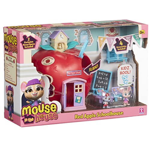 Character Options 07393 Millie & Friends Mouse in The Red Apple Schoolhouse, Collectable Toys, Playset, Imaginative Play, Gift for 3-7 Year Old