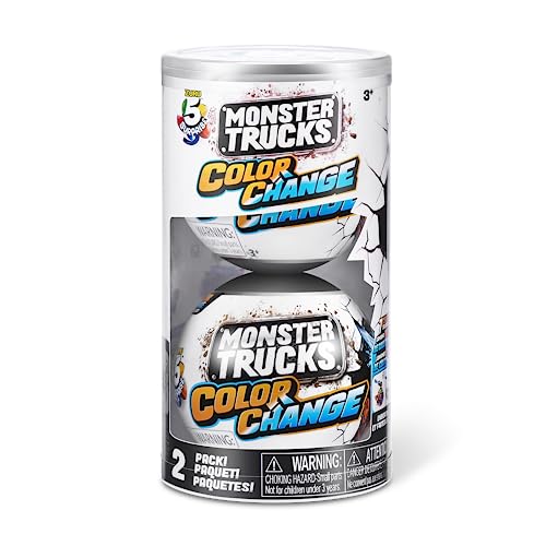 5 Surprise 77423 Monster Truck Series 3 Colour Change (2 Pack) Mystery Capsule Real Miniature Brands Collectible Toy
