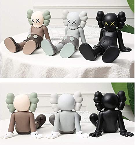 Akls 6" 15cm Prototype Lying K A W S OriginalFake Companion Model Art Toys Action Figure Collectible Model Toy (Gray)