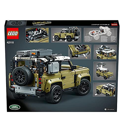 LEGO 42110 Technic Land Rover Defender Off Road 4x4, Exclusive Advanced Car Model Building Kit, Collectible Toys Set, Gifts for Boys and Girls for 11 year +