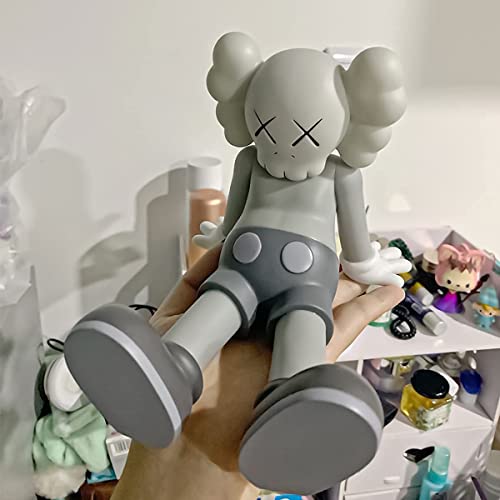 Akls 6" 15cm Prototype Lying K A W S OriginalFake Companion Model Art Toys Action Figure Collectible Model Toy (Gray)