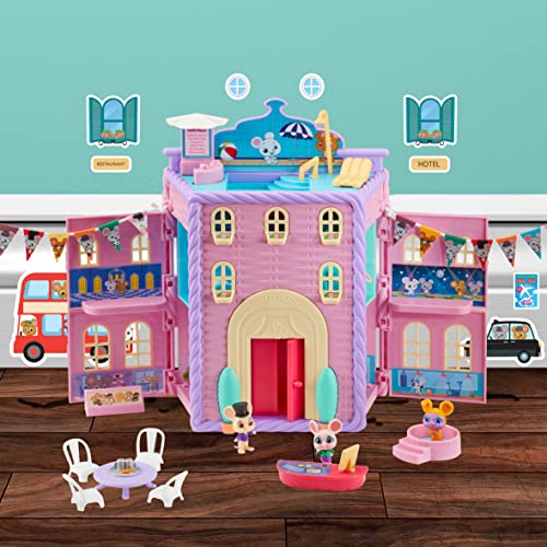 Character Options 7396 Millie & Friends Mouse in The House Stilton Hamper Hotel Playset, Collectable Toys, Imaginative Play, Gift for 3-7 Year Old