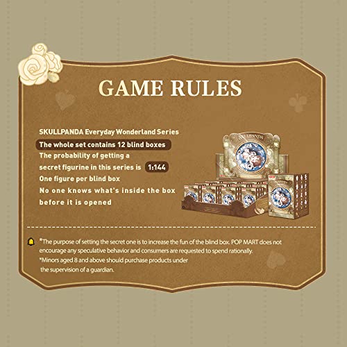 POP MART SKULLPANDA Everyday Wonderland Series 1Box 2.5 inches Articulated Character Premium Design gifts for women Fan-Favorite blind box Collectible Toy Art Toy Action Figure