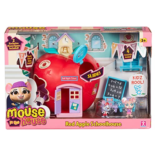 Character Options 07393 Millie & Friends Mouse in The Red Apple Schoolhouse, Collectable Toys, Playset, Imaginative Play, Gift for 3-7 Year Old