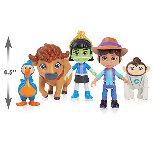 Just Play Netflix Ridley Jones Collectible Figure Set, 5-Pack of Ridley Jones and Friends Figures, Ismat The Mummy, Peaches The Space Monkey, Dudley The Dodo, Fred The Bison, Kids Toys for Ages 3 Up