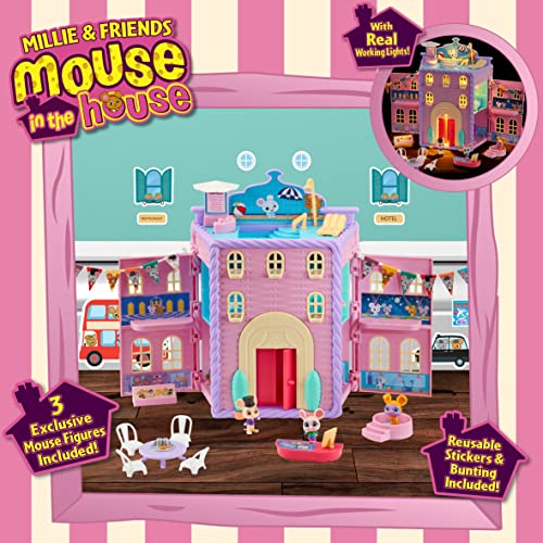 Character Options 7396 Millie & Friends Mouse in The House Stilton Hamper Hotel Playset, Collectable Toys, Imaginative Play, Gift for 3-7 Year Old