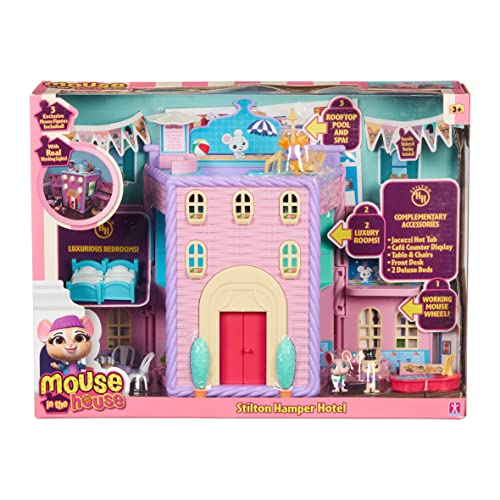 Character Options 7396 Millie & Friends Mouse in The House Stilton Hamper Hotel Playset, Collectable Toys, Imaginative Play, Gift for 3-7 Year Old