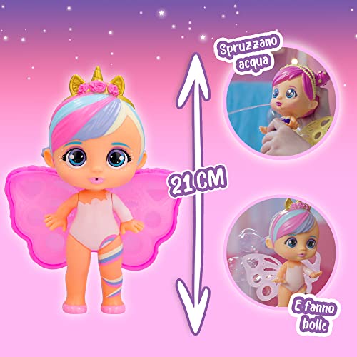 BLOOPIES Magic Bubbles Cristine, Collectible Fairy Doll that Squirts Water and Makes Magic Bubbles with her Wings, Bath and Water Toy for Girls and Boys from 18 months
