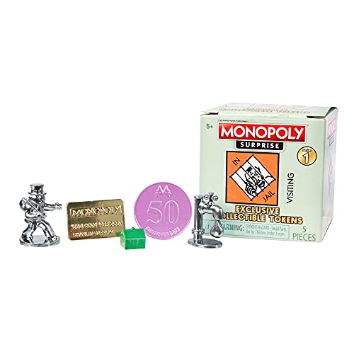 Basic Fun 0441 Monopoly Surprise Exclusive Collectible Tokens, Collectable Toys for Kids, Surprise Toys for Board Games, Monopoly Game Accessories, Collectible Toys and Accessories, Children Aged 8 +