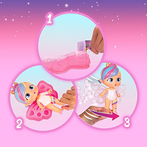 BLOOPIES Magic Bubbles Cristine, Collectible Fairy Doll that Squirts Water and Makes Magic Bubbles with her Wings, Bath and Water Toy for Girls and Boys from 18 months
