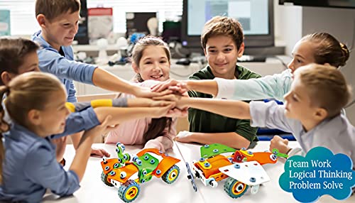AIVIAI STEM Kit Toy 163 Pieces Building Blocks Toys Education Construction Learning Engineering Kit Toy for Kids Ages 5 6 7 8 9 10 11 12 Years Old,Boys&Girls Party Gift