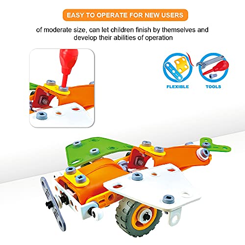 AIVIAI STEM Kit Toy 163 Pieces Building Blocks Toys Education Construction Learning Engineering Kit Toy for Kids Ages 5 6 7 8 9 10 11 12 Years Old,Boys&Girls Party Gift