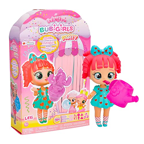 IMC Toys BUBIGIRLS Lexi | Collectible surprise doll to Dress Up that infaltes Balloons with 12 Accessories - Gift toy for kids +5 Years