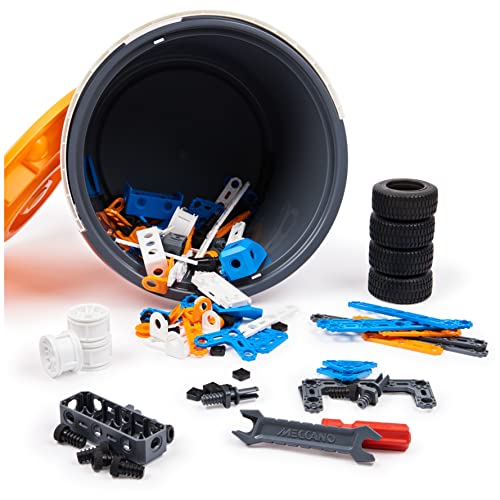 MECCANO Junior, 150-Piece Bucket STEAM Model Building Kit for Open-Ended Play, for Kids Aged 5 and Up