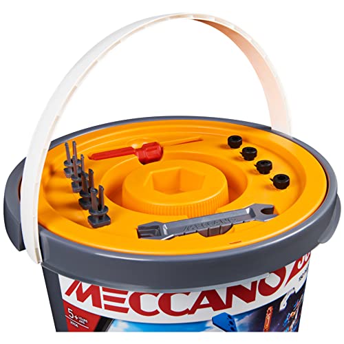 MECCANO Junior, 150-Piece Bucket STEAM Model Building Kit for Open-Ended Play, for Kids Aged 5 and Up