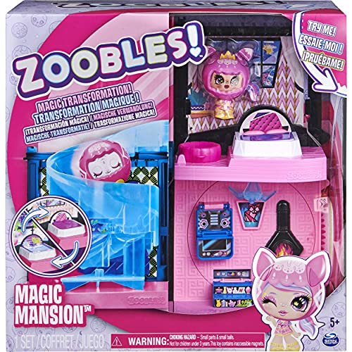 Zoobles, Magic Mansion Transforming Playset with Exclusive Z-Girl Collectible Figure, Kids Toys for Girls Aged 5 and above