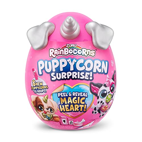 Rainbocorns Sparkle Heart Surprise Series 4 Puppycorn Surprise, Wrecker the Schnauzer - Collectible Plush - 7 Layers of Surprises, Peel and Reveal Heart, Ages 3+ (Schnauzer)