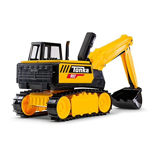 Tonka Steel Classics | Mighty Excavator | Kids Construction Toys for Boys and Girls, Vehicle Toys for Creative Play, Motor Skill Development for Kids Ages 3+ | Basic Fun 06182