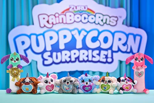 Rainbocorns Sparkle Heart Surprise Series 4 Puppycorn Surprise, Wrecker the Schnauzer - Collectible Plush - 7 Layers of Surprises, Peel and Reveal Heart, Ages 3+ (Schnauzer)