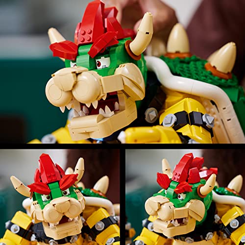 LEGO 71411 Super Mario The Mighty Bowser, 3D Model Building Kit, Collectible Posable Character Figure with Battle Platform, Memorabilia Gift Idea Set for Adults and Teens