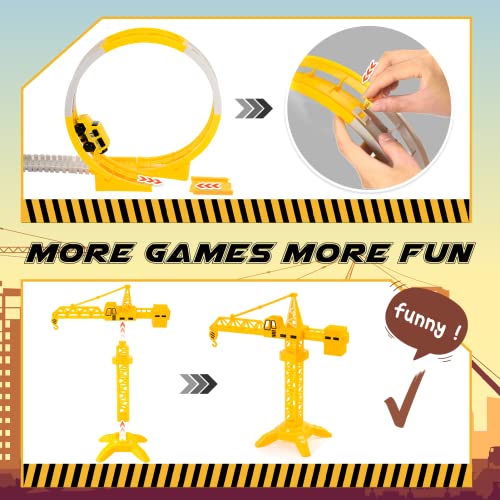 EUCOCO Kids Toys for 2 3 4 5 Year Old Boys, Toy Cars for Boy Toys Age 2-5 Construction Toys Race Truck Boys Gifts for 2-7 Year Old Boys Car Games Tractor Toddler Toys for Boys Hot Wheels Birthday Gift