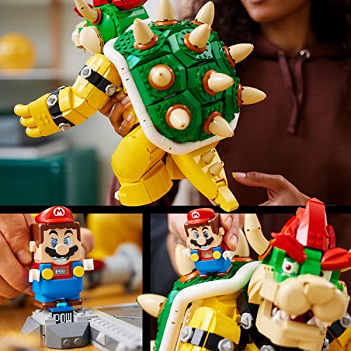 LEGO 71411 Super Mario The Mighty Bowser, 3D Model Building Kit, Collectible Posable Character Figure with Battle Platform, Memorabilia Gift Idea Set for Adults and Teens
