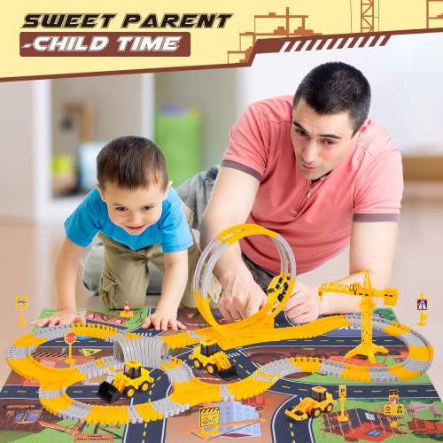 EUCOCO Kids Toys for 2 3 4 5 Year Old Boys, Toy Cars for Boy Toys Age 2-5 Construction Toys Race Truck Boys Gifts for 2-7 Year Old Boys Car Games Tractor Toddler Toys for Boys Hot Wheels Birthday Gift