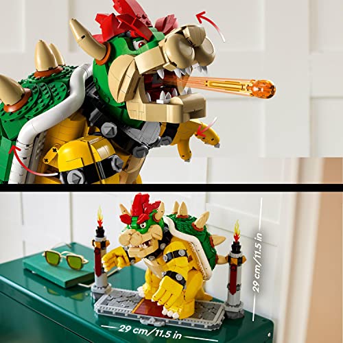 LEGO 71411 Super Mario The Mighty Bowser, 3D Model Building Kit, Collectible Posable Character Figure with Battle Platform, Memorabilia Gift Idea Set for Adults and Teens