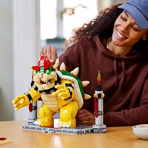 LEGO 71411 Super Mario The Mighty Bowser, 3D Model Building Kit, Collectible Posable Character Figure with Battle Platform, Memorabilia Gift Idea Set for Adults and Teens