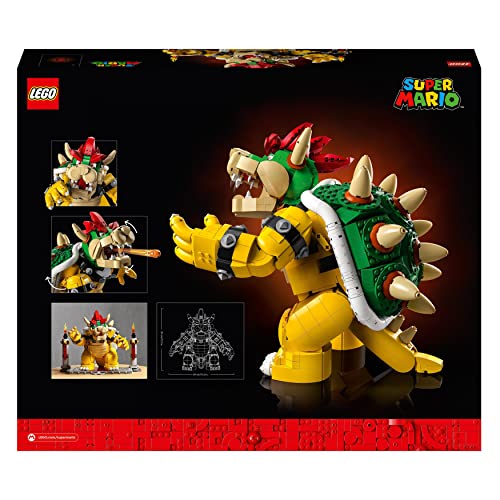 LEGO 71411 Super Mario The Mighty Bowser, 3D Model Building Kit, Collectible Posable Character Figure with Battle Platform, Memorabilia Gift Idea Set for Adults and Teens
