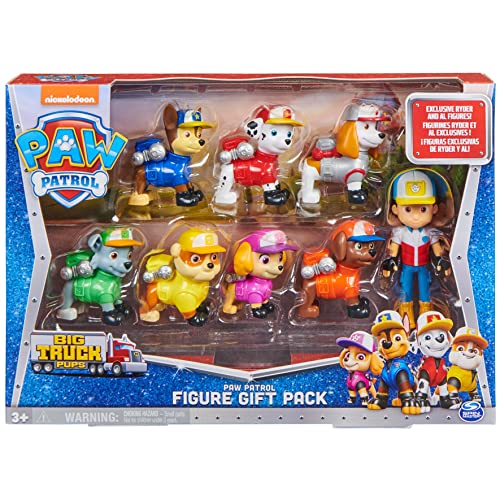 Paw Patrol, Big Truck Pups 8-piece Figure Gift Pack with Collectible Action Figures, Kids Toys for Ages 3 and up