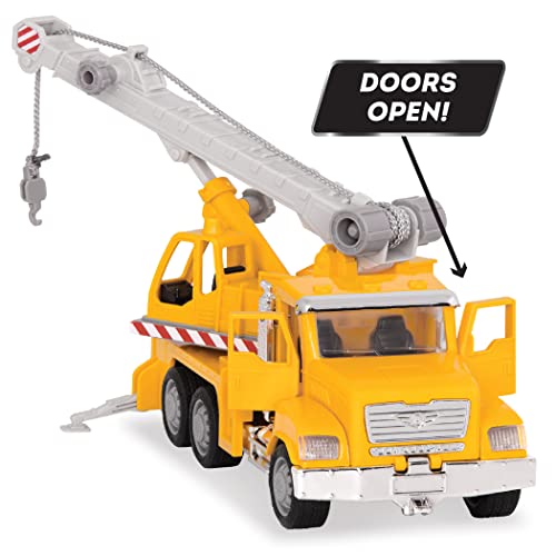 Driven by Battat Driven WH1011Z Micro Toy Crane and Rope — Includes Working LED Lights and Sounds – Cars and Trucks for Kids Age 3+, Nylon/A