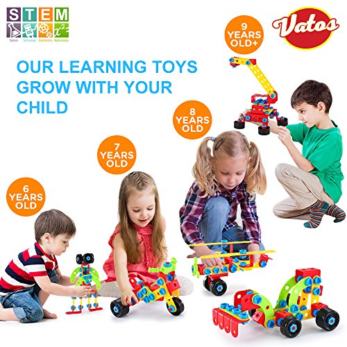 VATOS Building Toys 552 PCS Educational Construction Engineering Toys Blocks Set STEM Learning Toys Kit Creative Fun Toys for Kids Age 6+ Years Old Boys & Girls
