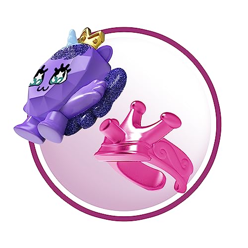 BANDAI TH00001 Pinky Promise Surprise Crown Set Blind Box Contains 2 Collectable Gemmy Friends and A Ring for Kids | Mix and Match Gems and Jewellery for Customisable Wearable Fun for Girls,Medium