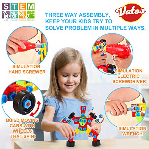 VATOS Building Toys 552 PCS Educational Construction Engineering Toys Blocks Set STEM Learning Toys Kit Creative Fun Toys for Kids Age 6+ Years Old Boys & Girls