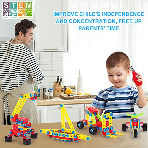 VATOS Building Toys 552 PCS Educational Construction Engineering Toys Blocks Set STEM Learning Toys Kit Creative Fun Toys for Kids Age 6+ Years Old Boys & Girls