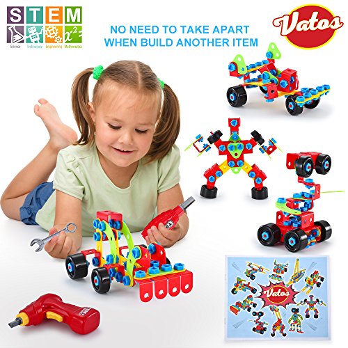 VATOS Building Toys 552 PCS Educational Construction Engineering Toys Blocks Set STEM Learning Toys Kit Creative Fun Toys for Kids Age 6+ Years Old Boys & Girls